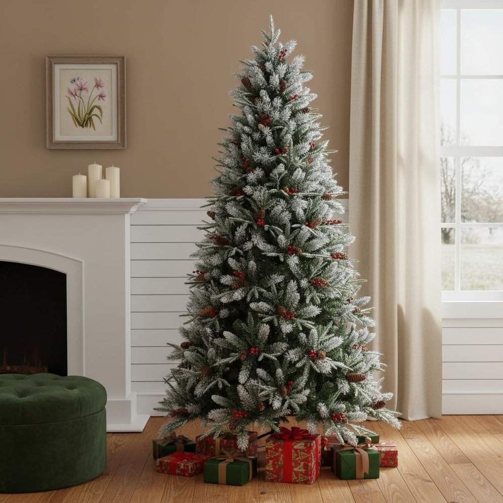 4' White Full Pine Christmas Tree