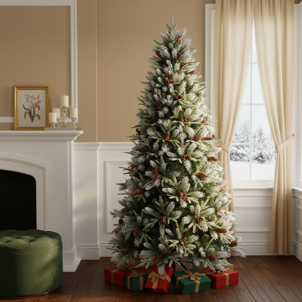 4' White Full Pine Christmas Tree