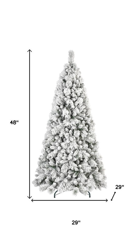 6' Full Flocked Pine Christmas Tree
