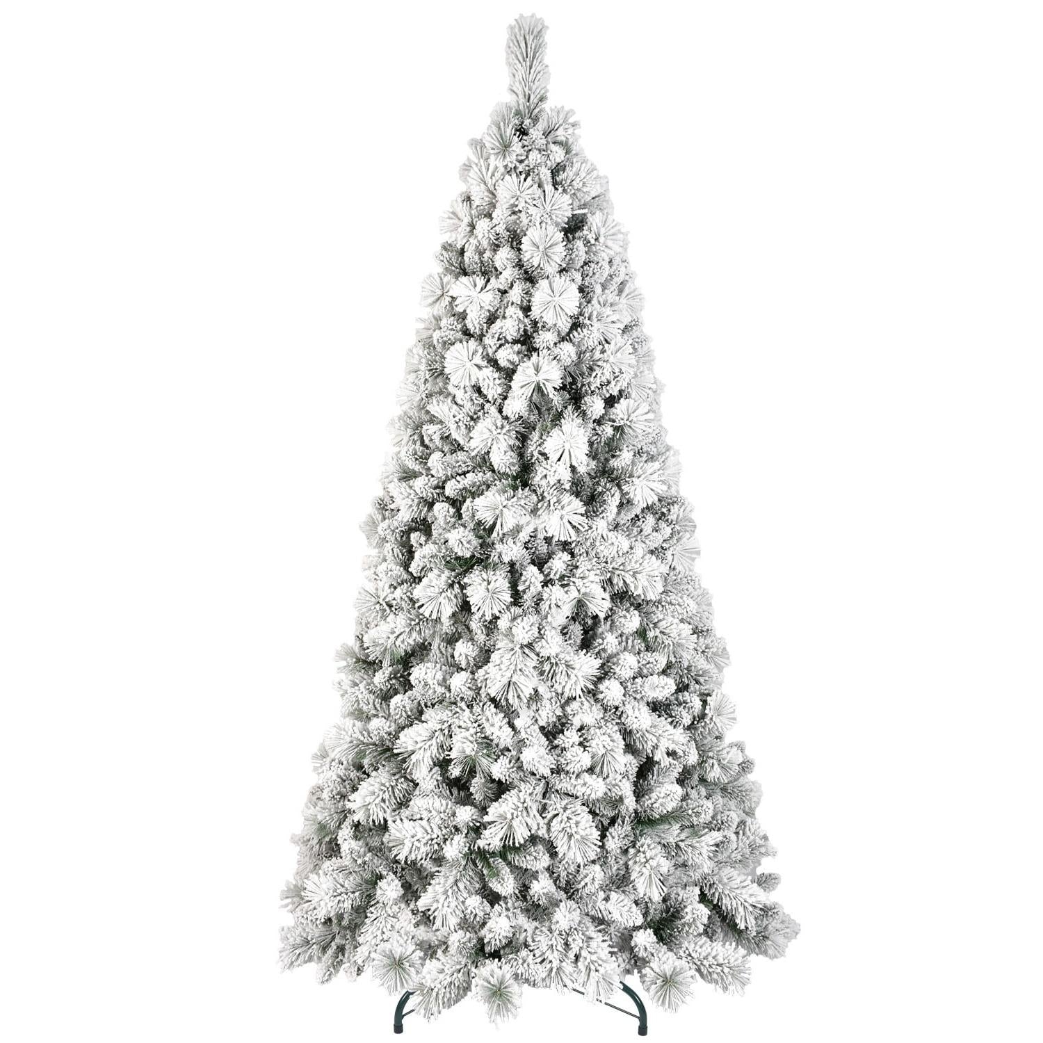 8' White Full Pine Christmas Tree