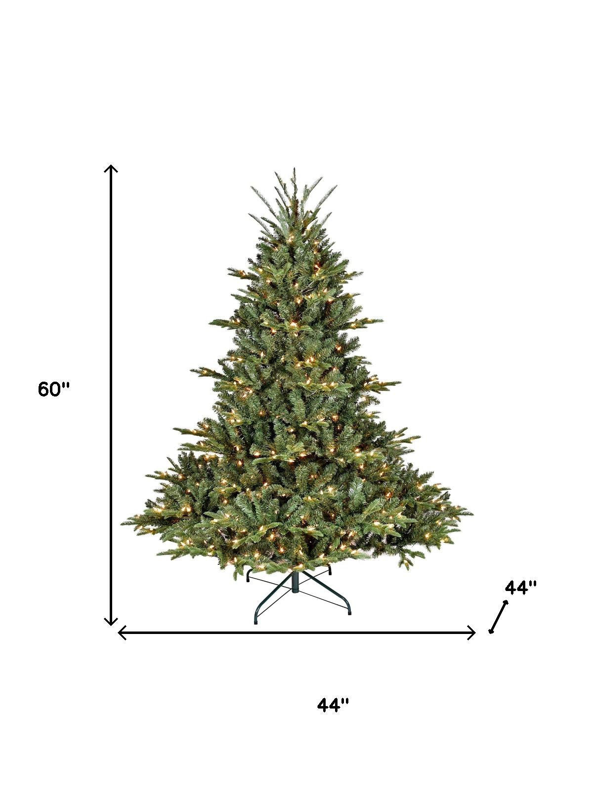 5' Pre Lit Full Pine Christmas Tree