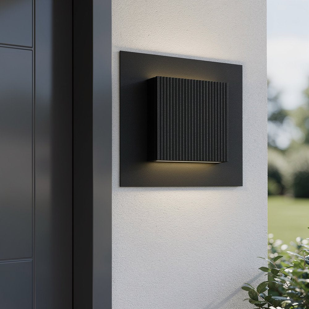 Black LED Dimmable Outdoor Hanging Light