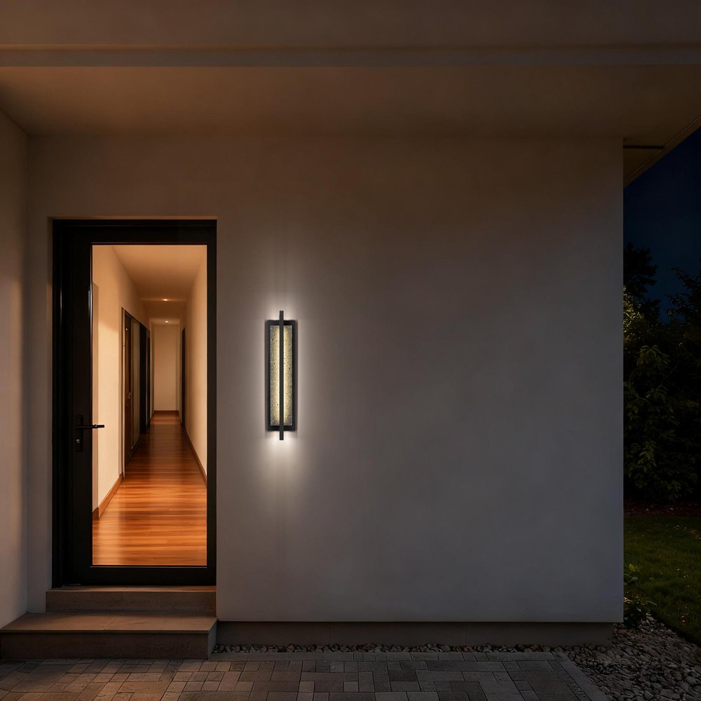 Black LED Dimmable Outdoor Hanging Light