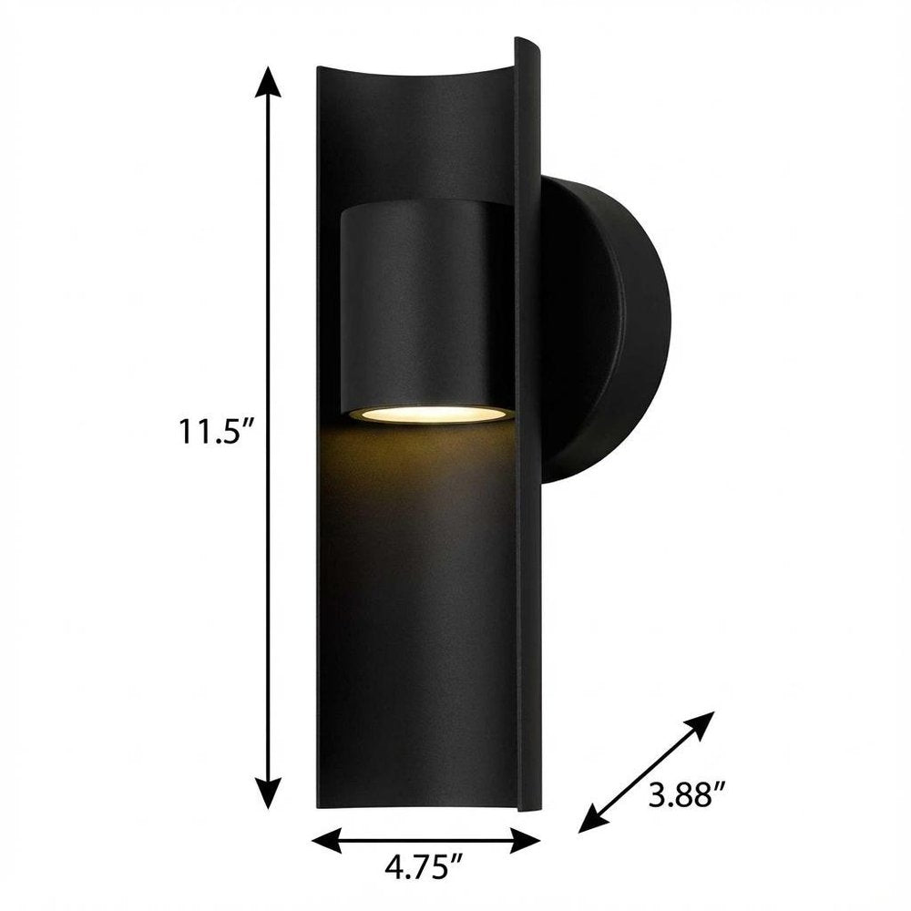 Black LED Dimmable Outdoor Hanging Light