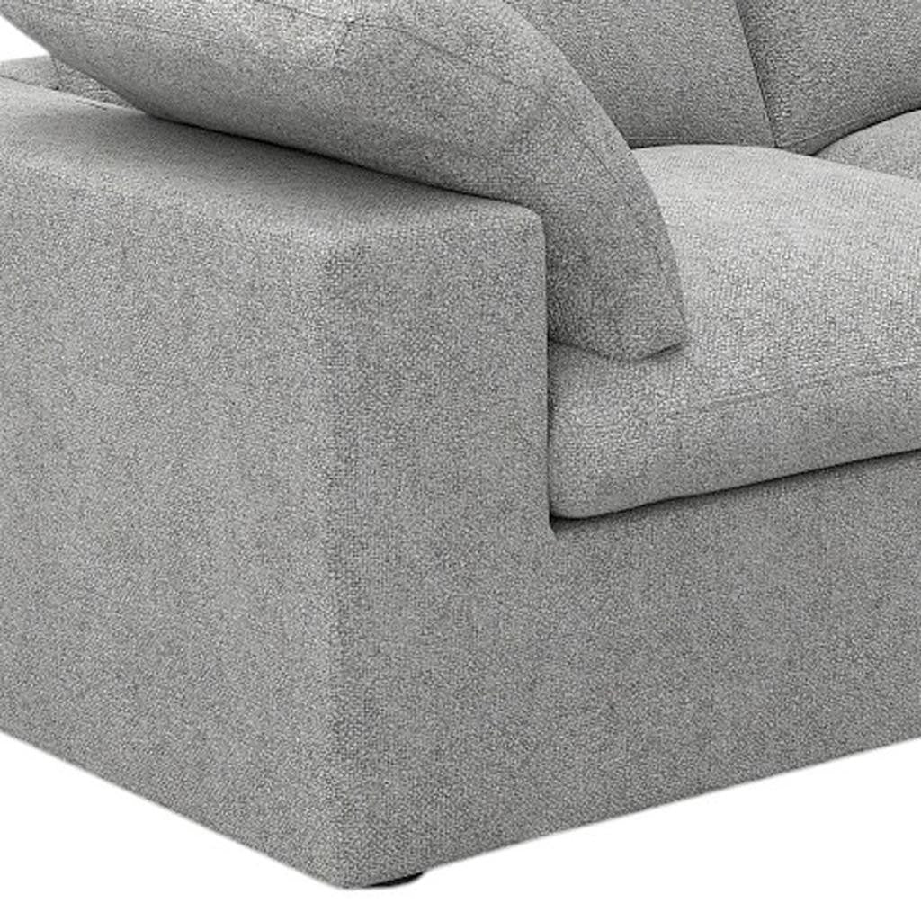 80" Light Gray Linen Blend Modular Loveseat
