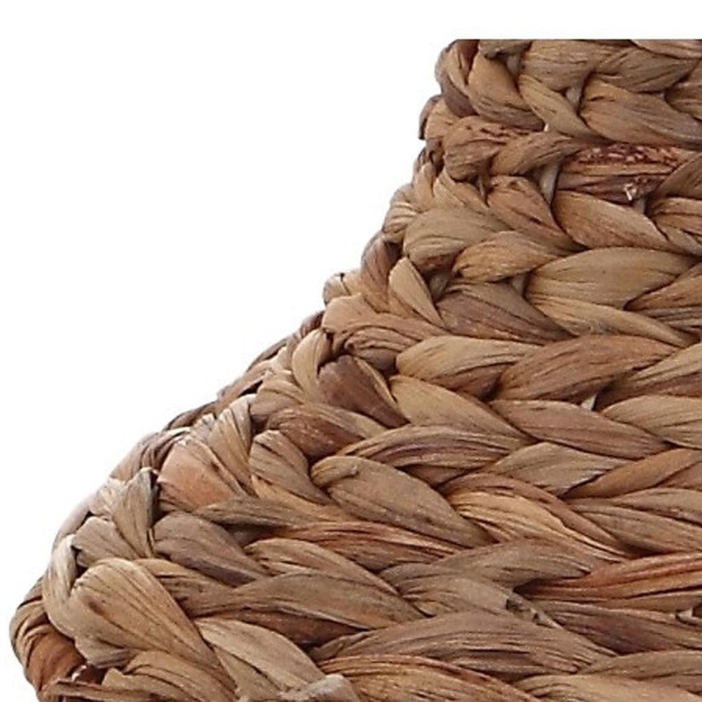 31" Natural Water Hyacinth Urn Table Lamp With Drum Shade