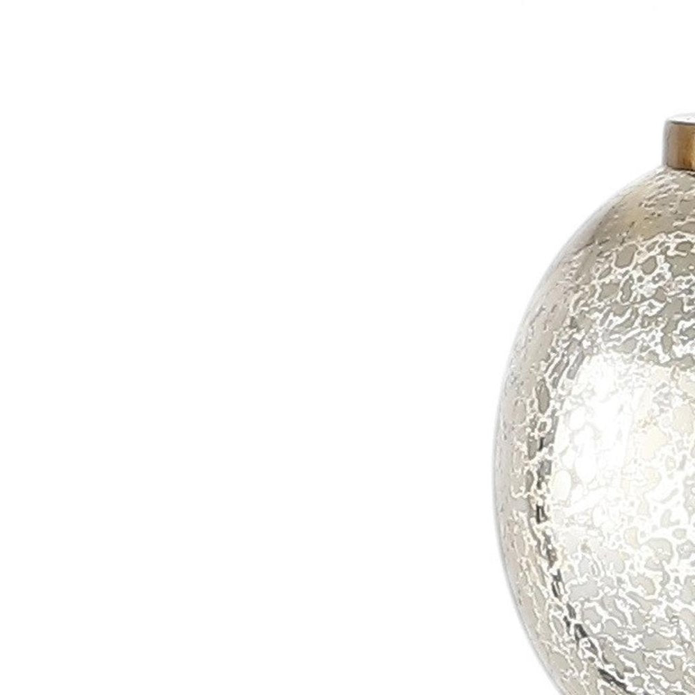 21" Gold Globe Table Lamp With Drum Shade