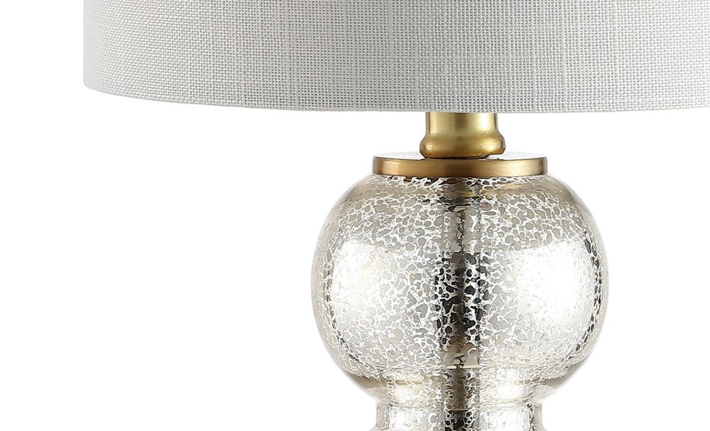 21" Gold Globe Table Lamp With Drum Shade