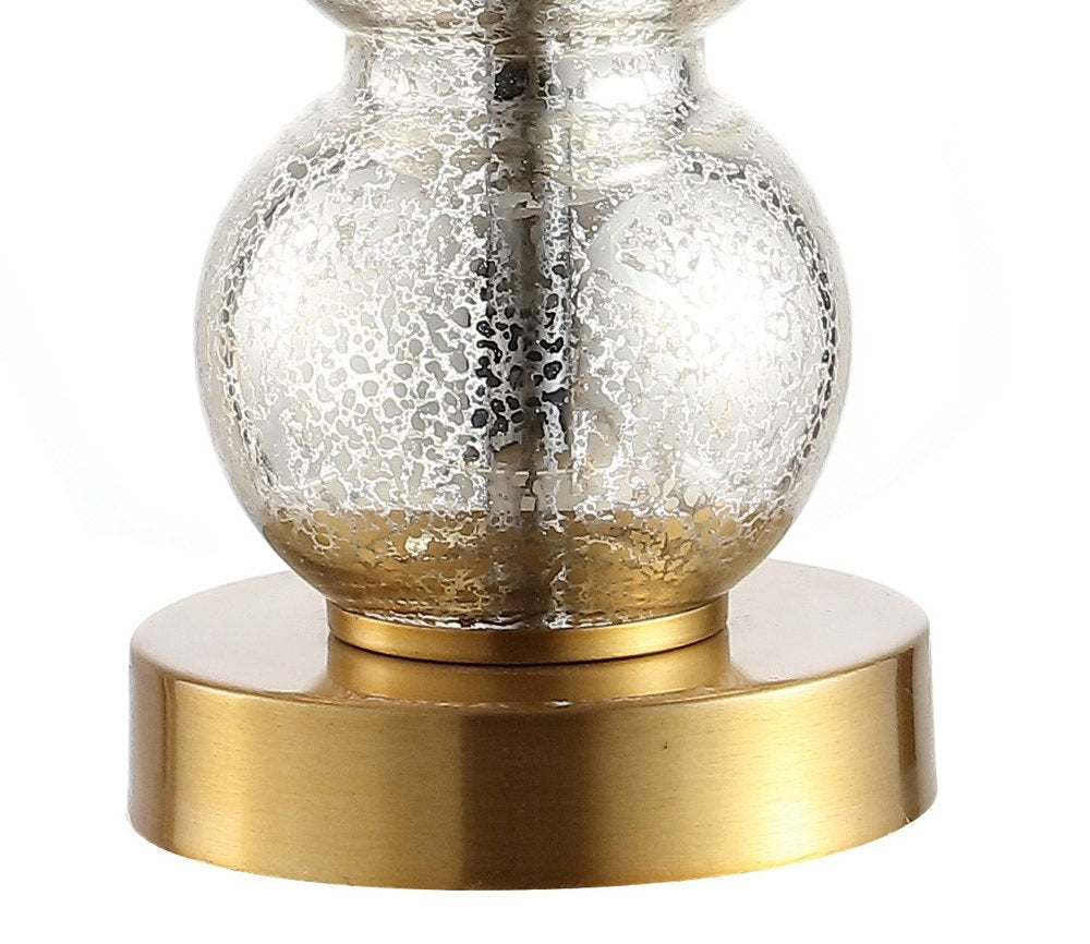 21" Gold Globe Table Lamp With Drum Shade