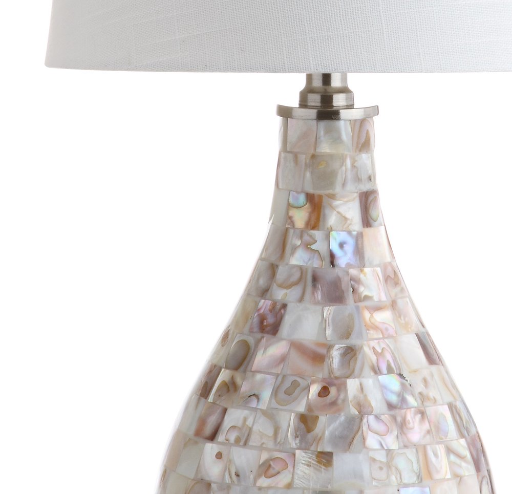 21" Clear Novelty Desk Lamp With Drum Shade