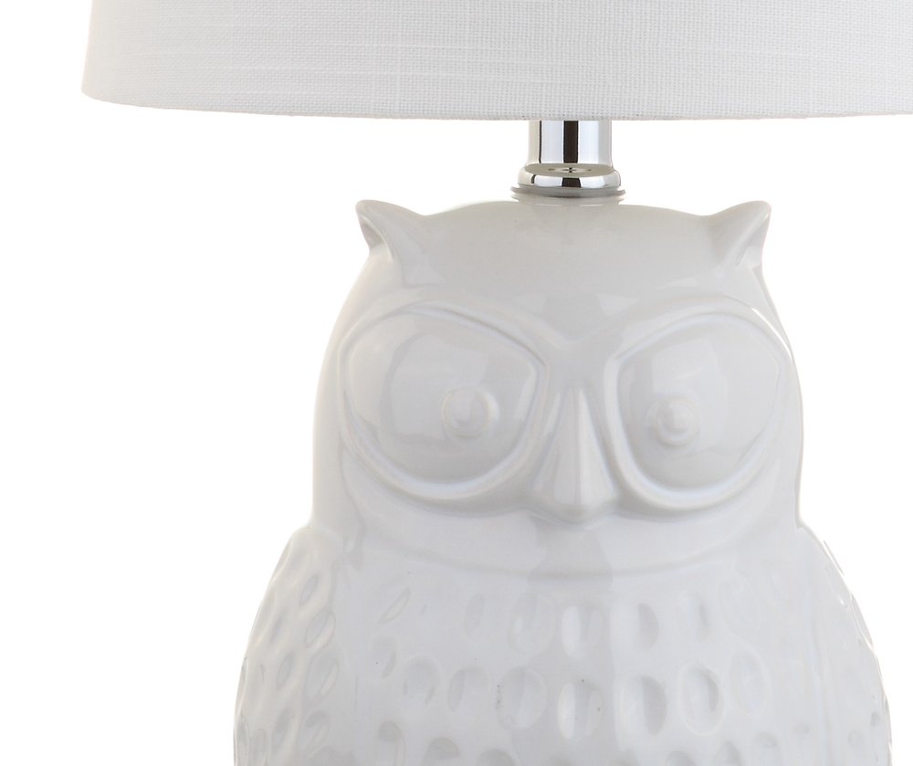 21" Clear Novelty Desk Lamp With Drum Shade
