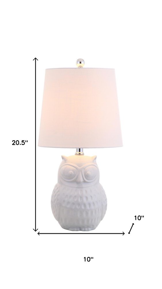 21" Clear Novelty Desk Lamp With Drum Shade