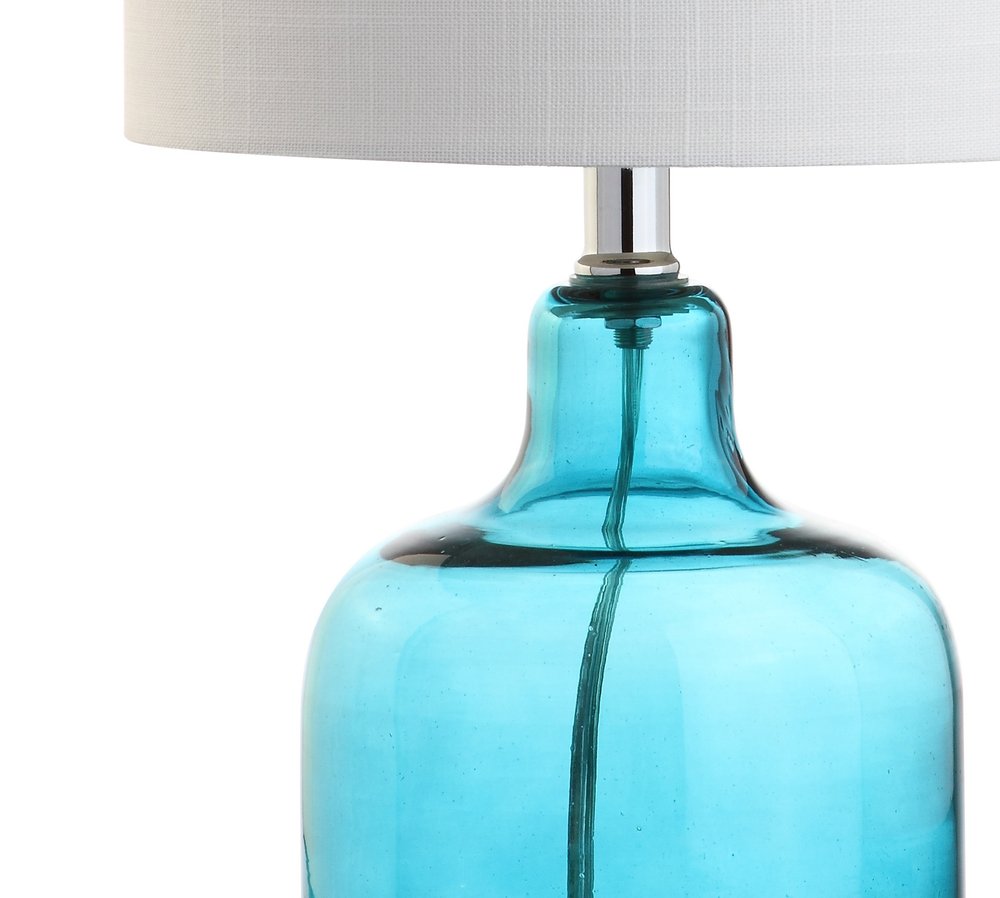 19" Clear Novelty Desk Lamp With Drum Shade