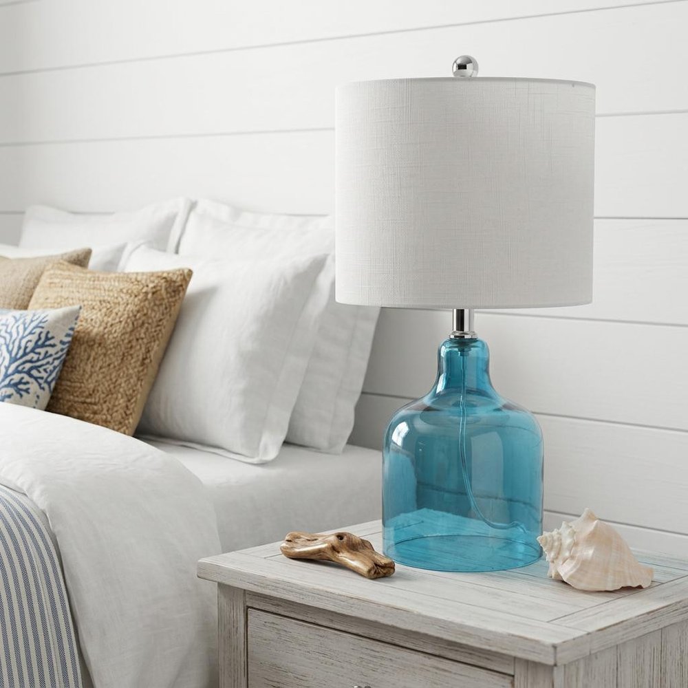 19" Clear Novelty Desk Lamp With Drum Shade