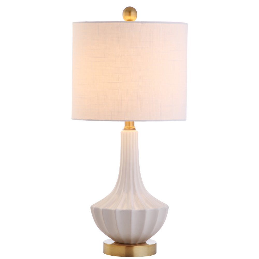 22" Gold Urn Table Lamp With Drum Shade