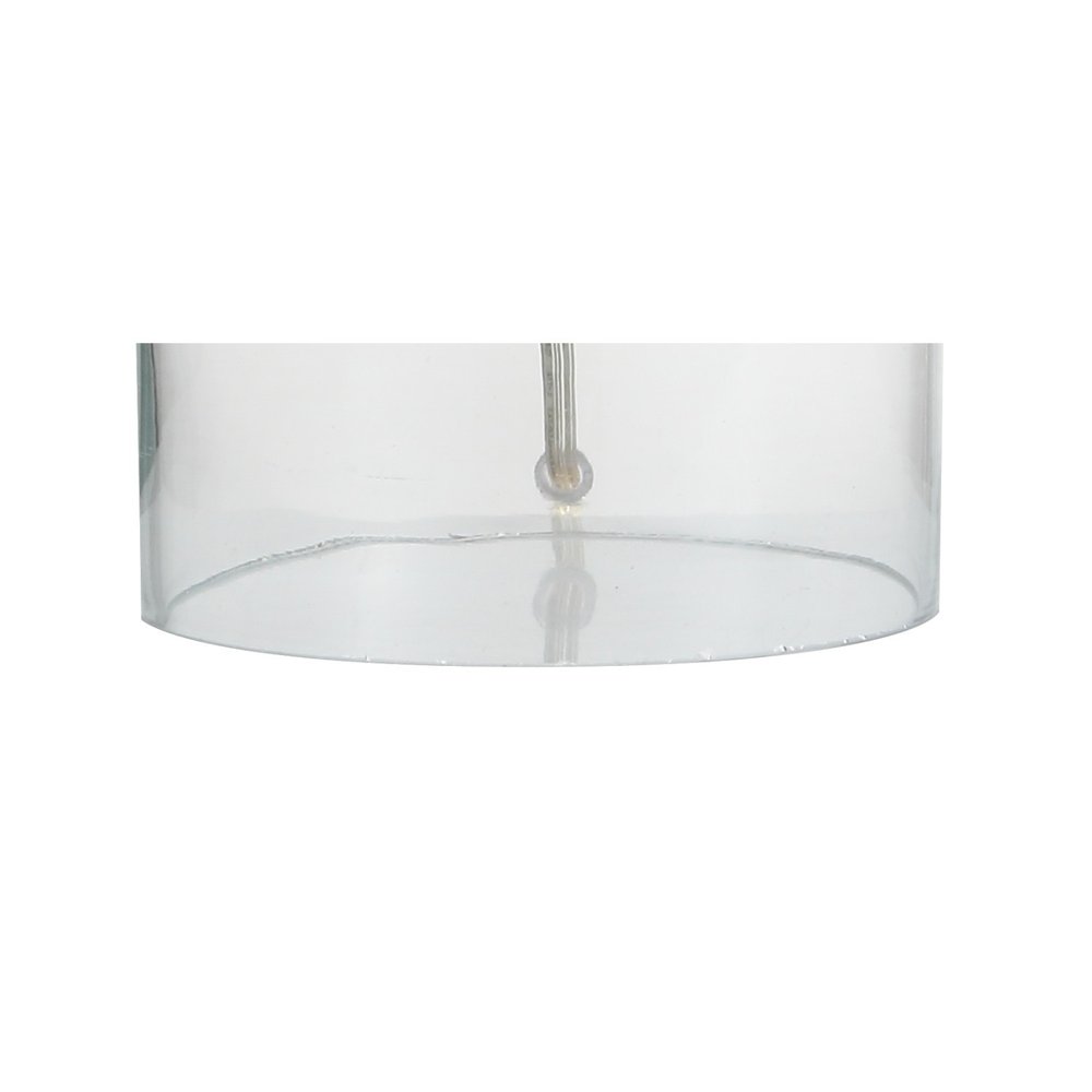 19" Silver Novelty Table Lamp With Drum Shade