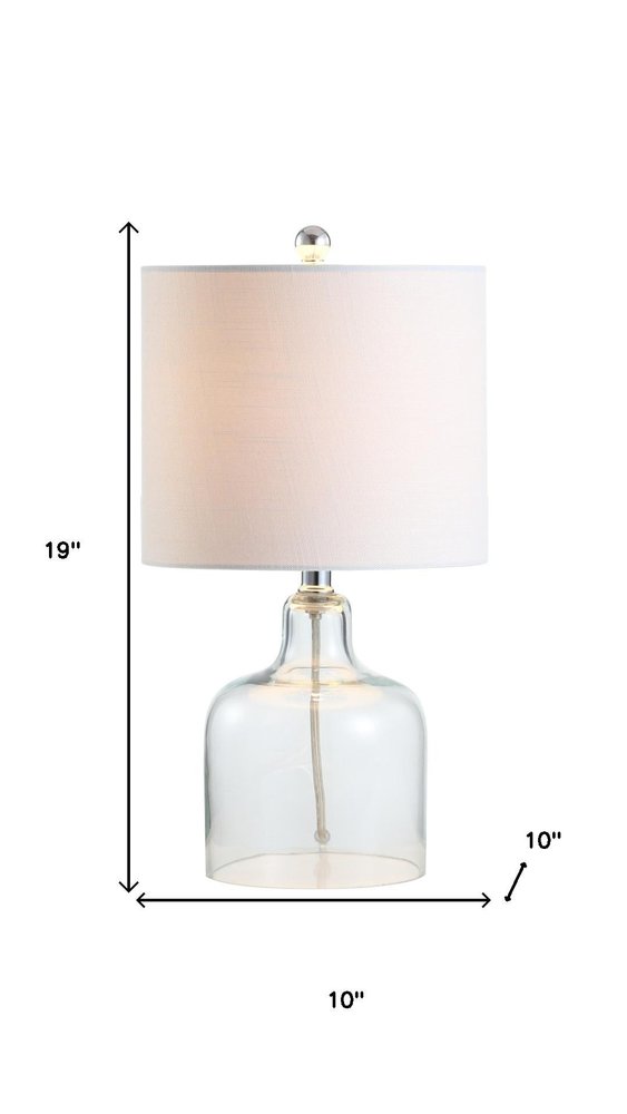 19" Silver Novelty Table Lamp With Drum Shade