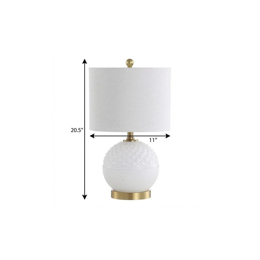 21" Gold Novelty Table Lamp With Globe Shade