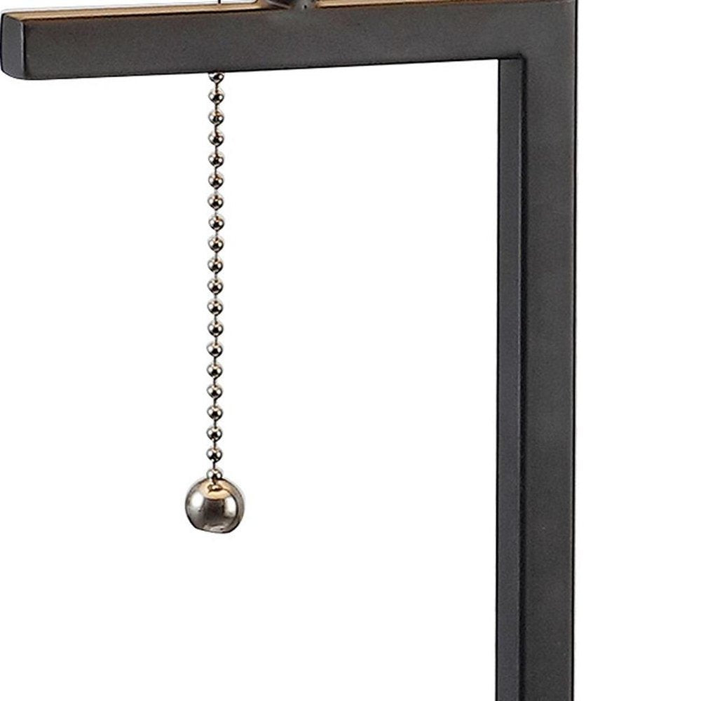 25" White Novelty Table Lamp With Drum Shade