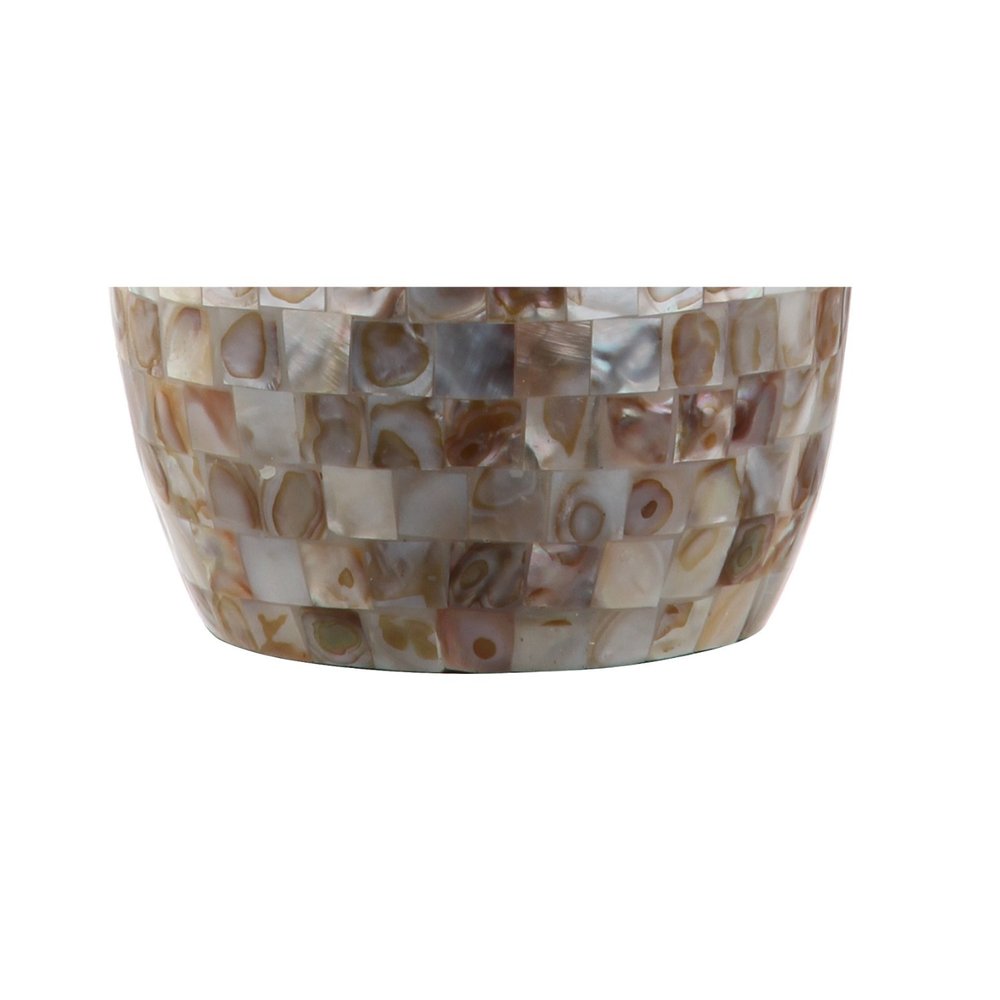 27" Ivory And Beige Novelty Table Lamp With Drum Shade