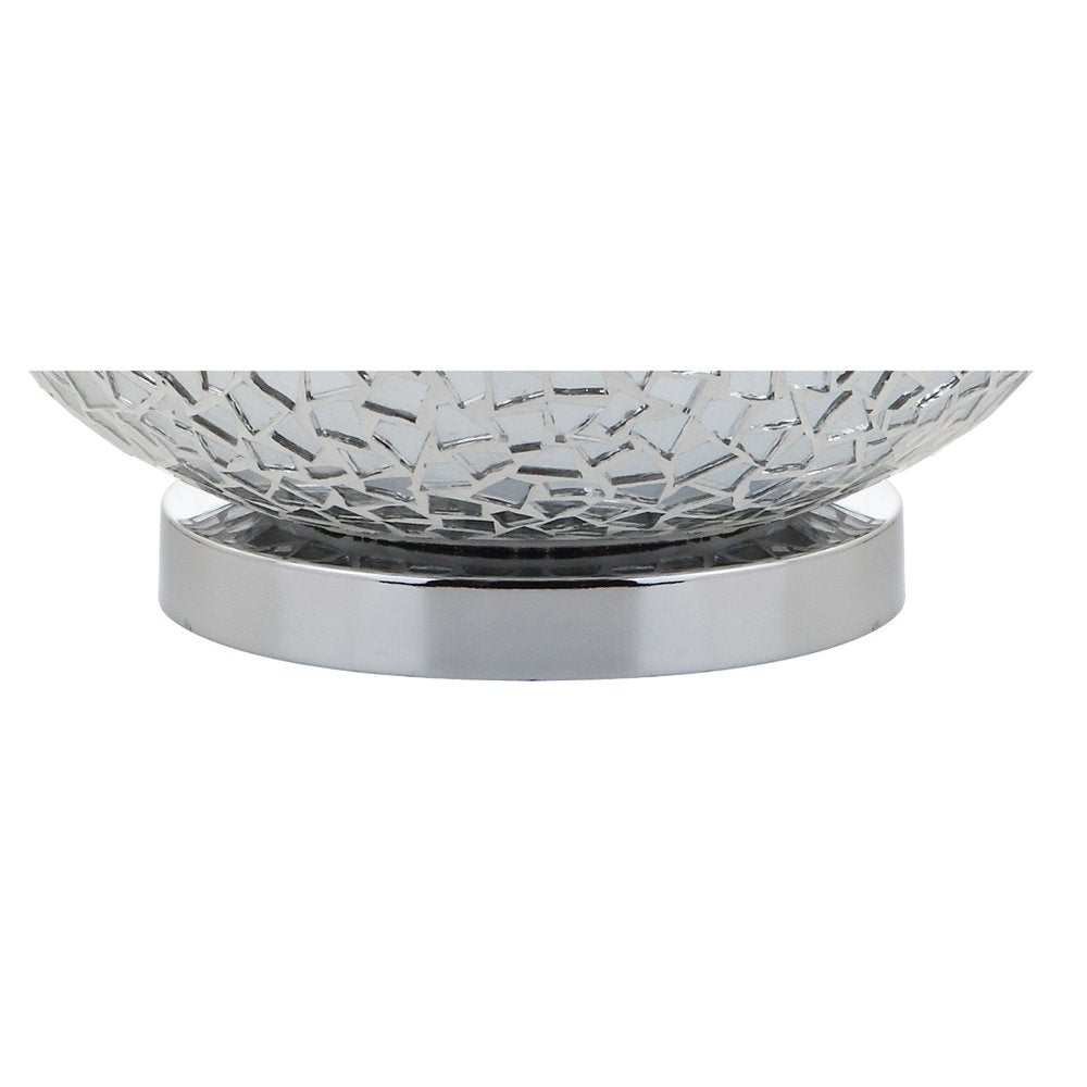 26" Silver Novelty Table Lamp With Drum Shade