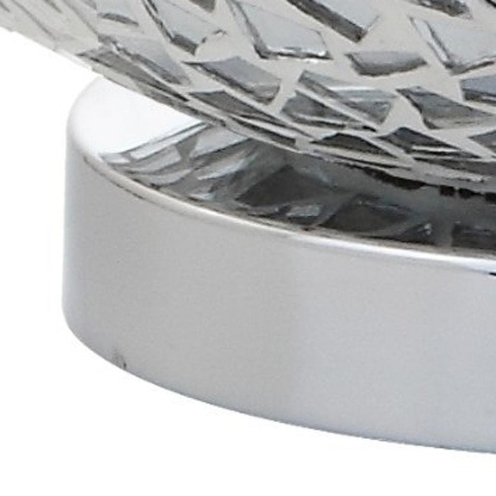 26" Silver Novelty Table Lamp With Drum Shade