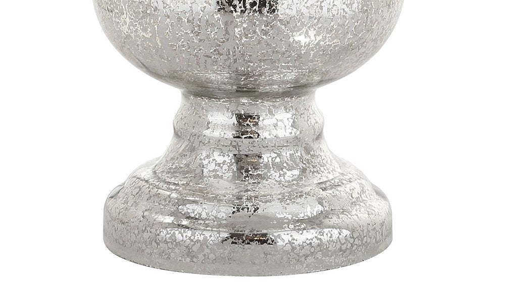 Set of Two 29" Silver Novelty Table Lamps With Drum Shades