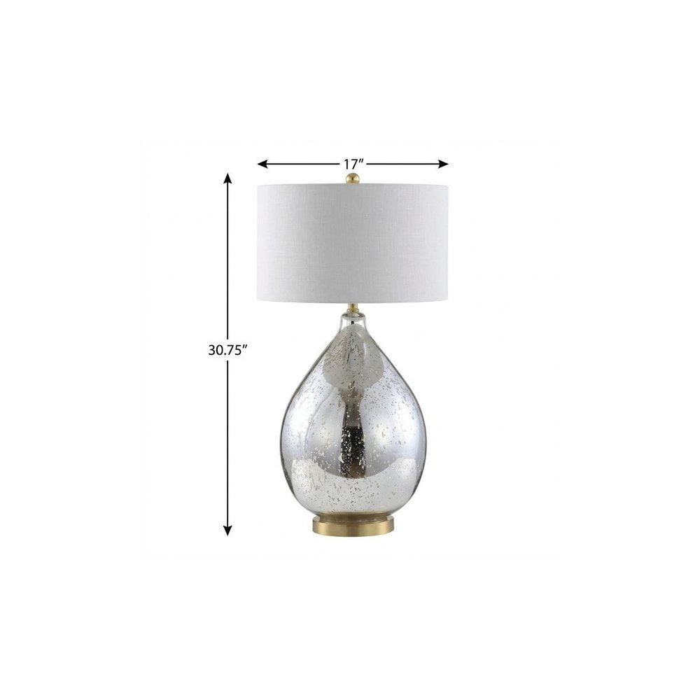 31" Gold Novelty Table Lamp With Globe Shade