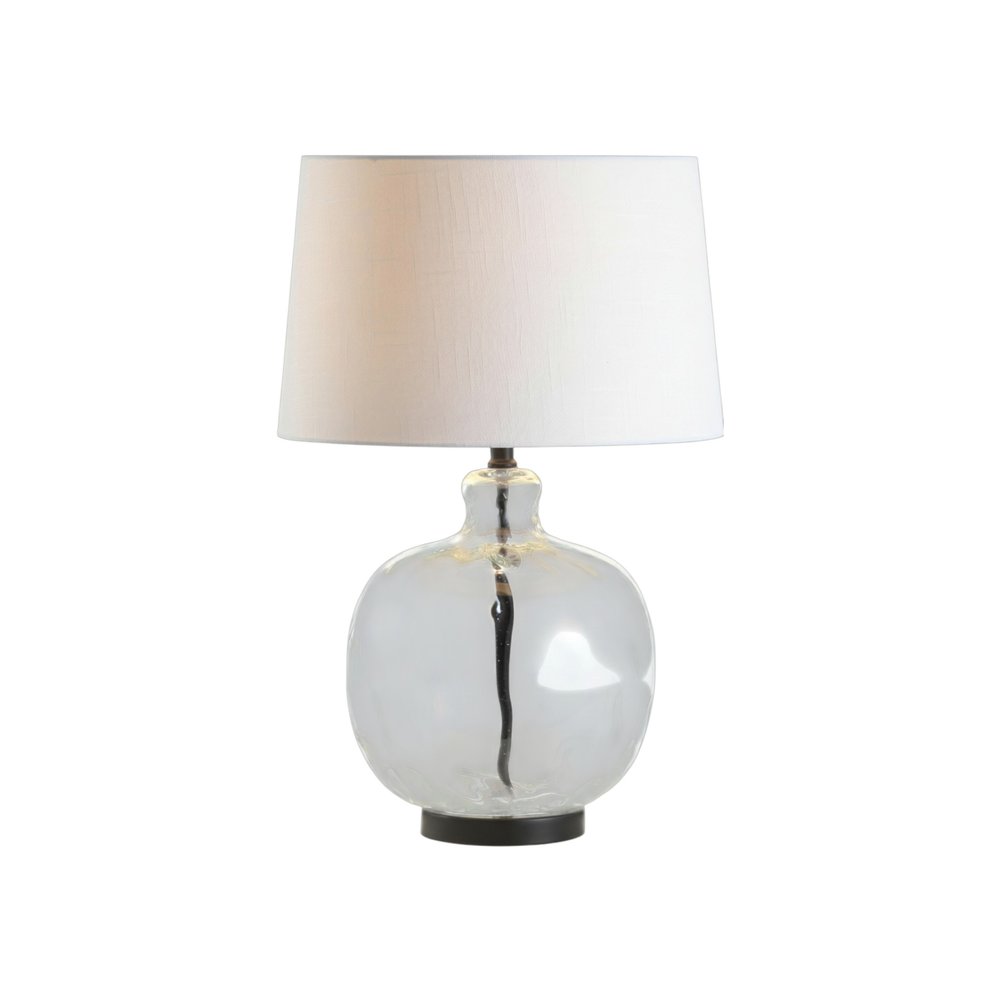27" Black Globe Table Lamp With Globe Shade