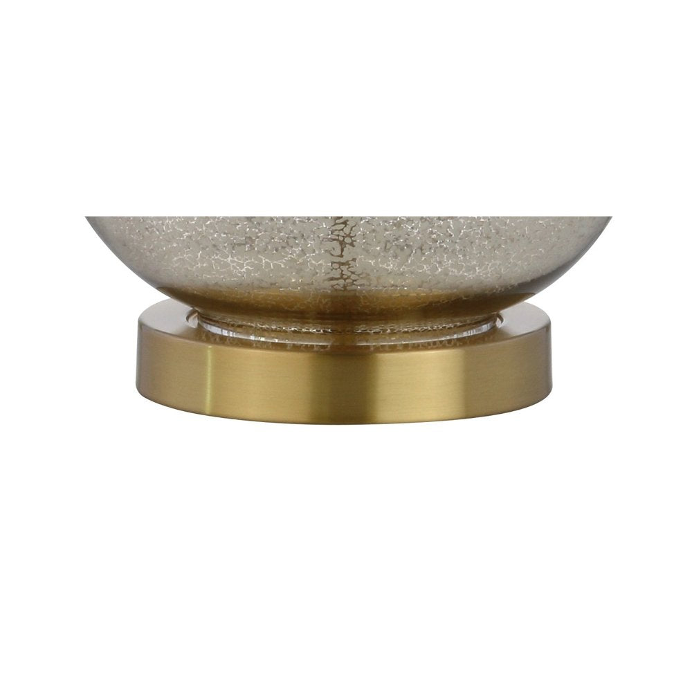 Set of Two 25" Gold Novelty Table Lamps With Drum Shades