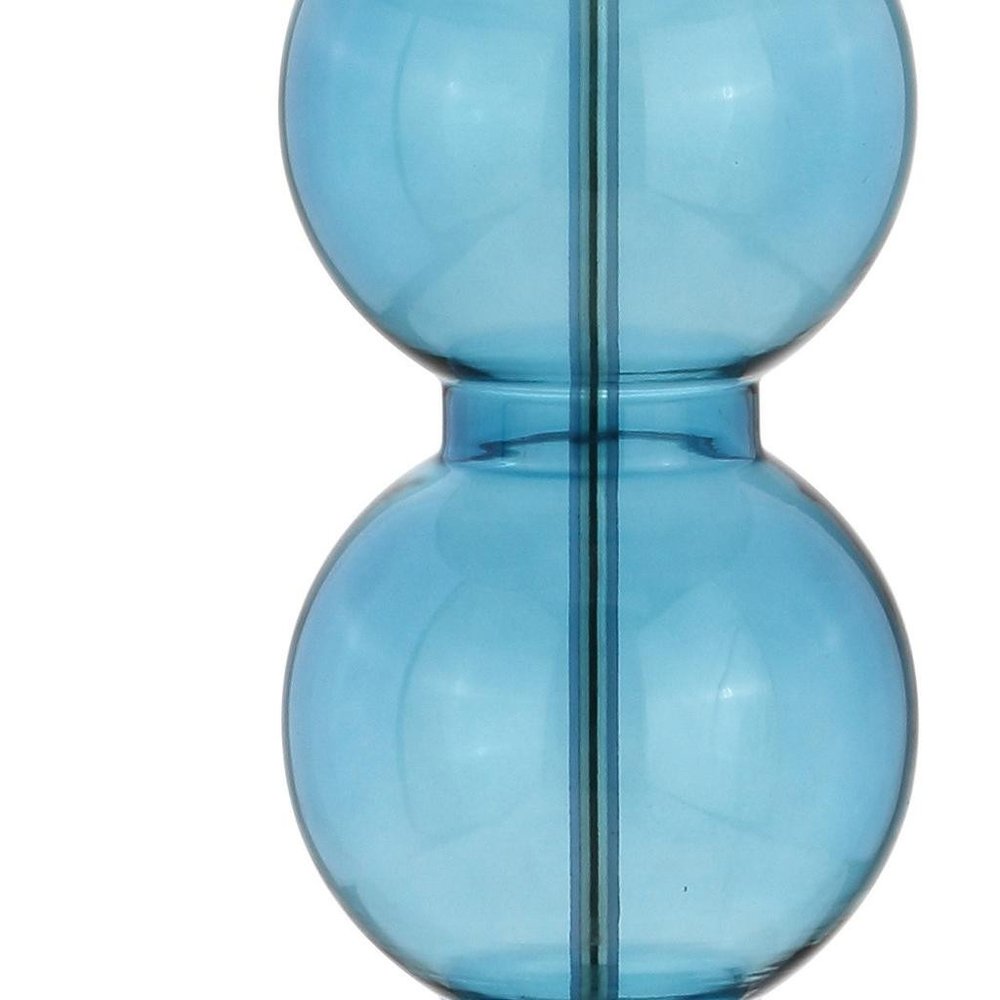 Set of Two 27" Silver Novelty Table Lamps With Drum Shades