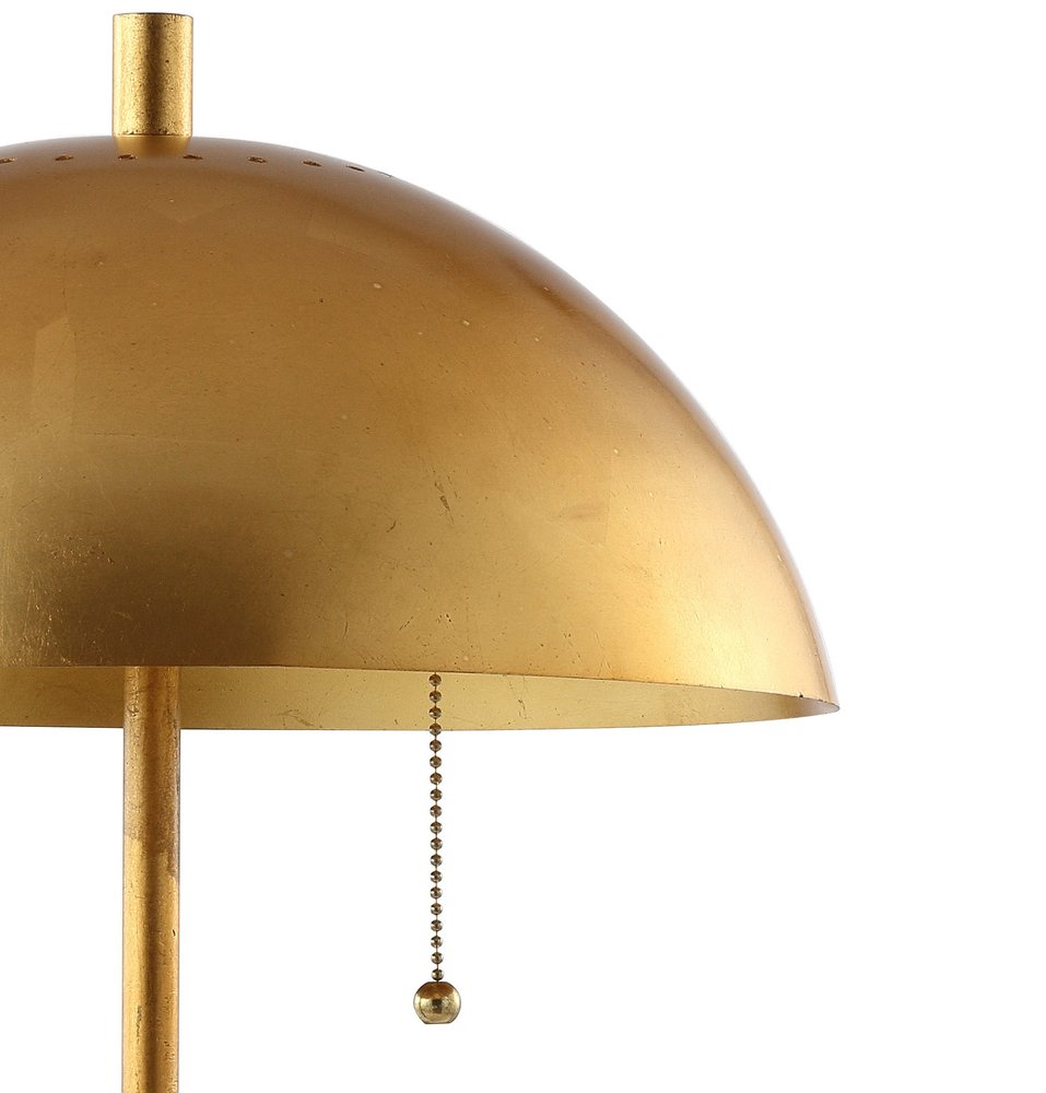 21" White Round Table Lamp With Globe Shade
