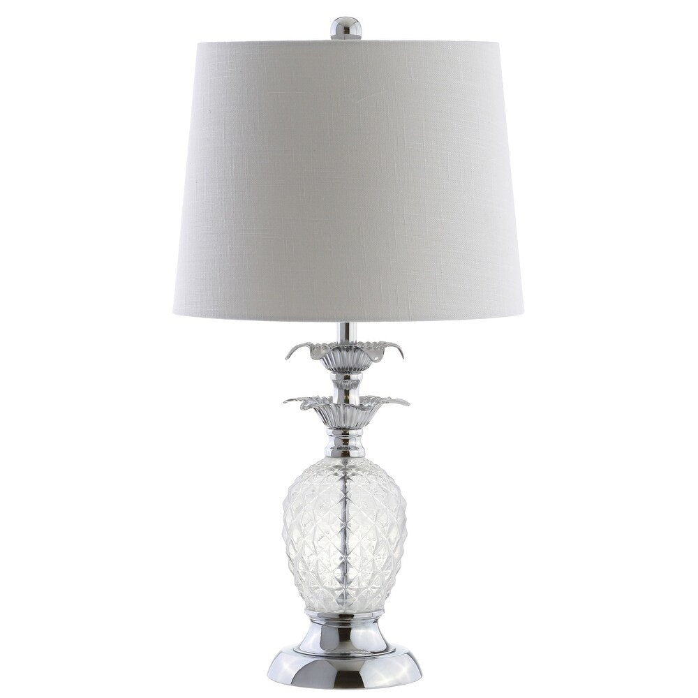 24" Silver Novelty Table Lamp With Drum Shade