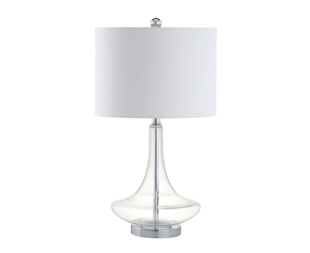 Set of Two 26" Silver Novelty Table Lamps With Drum Shades