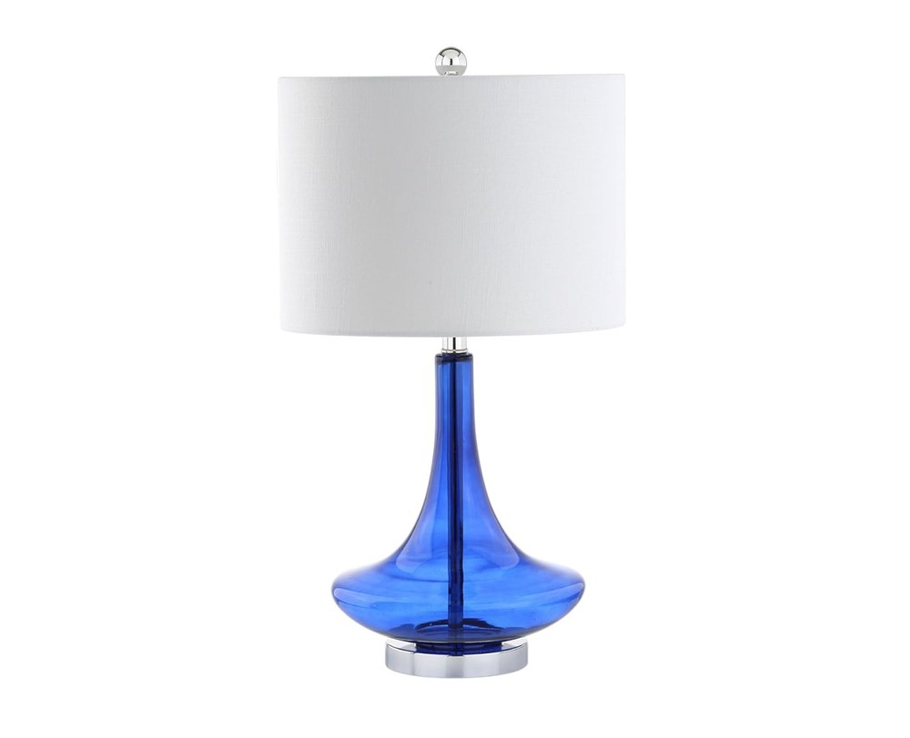 Set of Two 26" Silver Novelty Table Lamps With Drum Shades