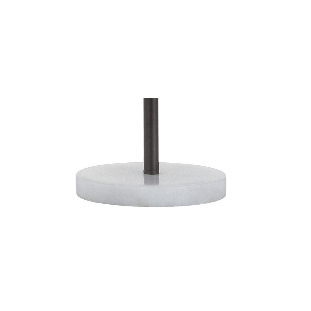 27" White Novelty Table Lamp With Globe Shade