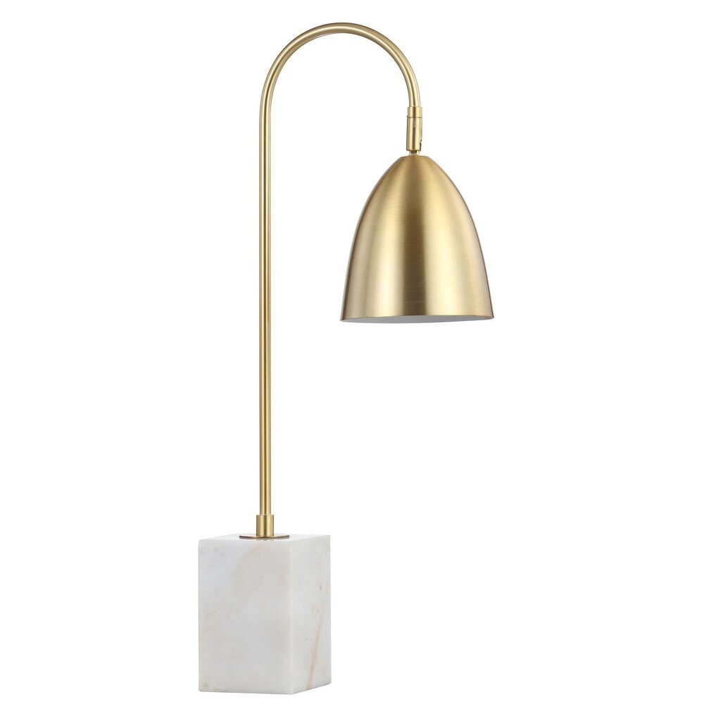 26" White Arched Lamp With Novelty Shade