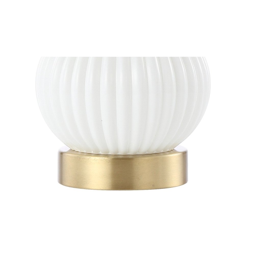 20" Gold Globe Globe Lamp With Drum Shade