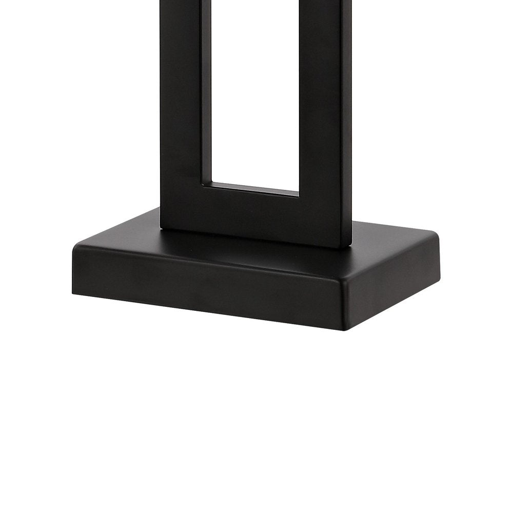Set of Two 29" Black Table Lamps With Shades