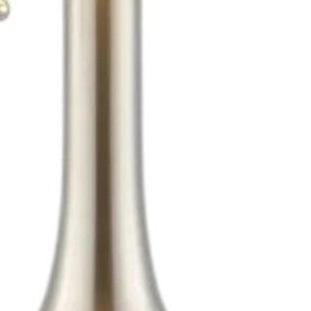 Set of Two 24" Nickel Gourd Table Lamps With Drum Shades