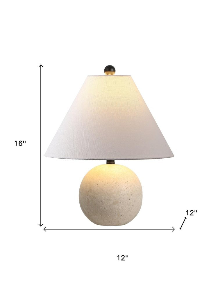 16" Beige Novelty Table Lamp With Empire Shade