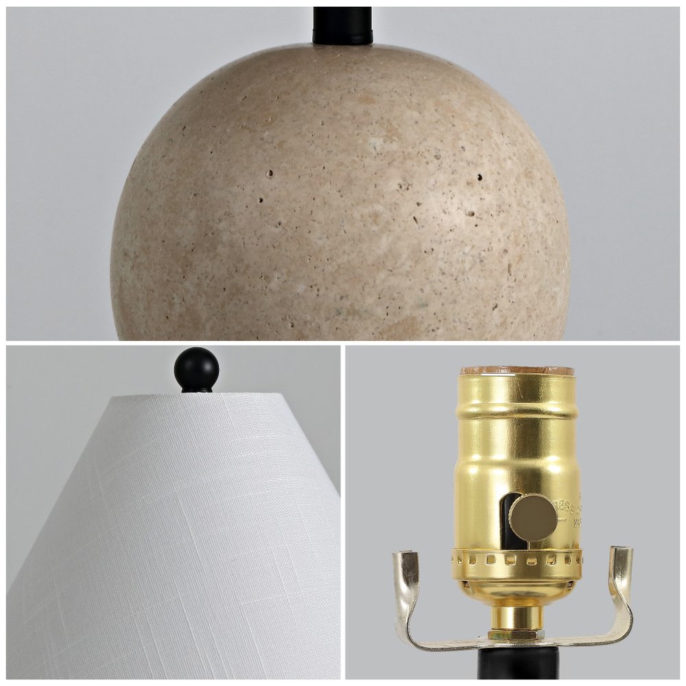 16" Beige Novelty Table Lamp With Empire Shade