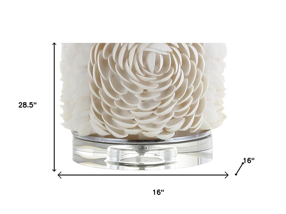 29" Clear Novelty Table Lamp With Drum Shade