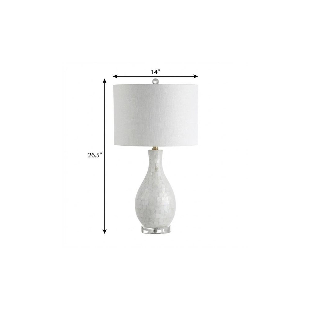27" Clear Novelty Table Lamp With Drum Shade