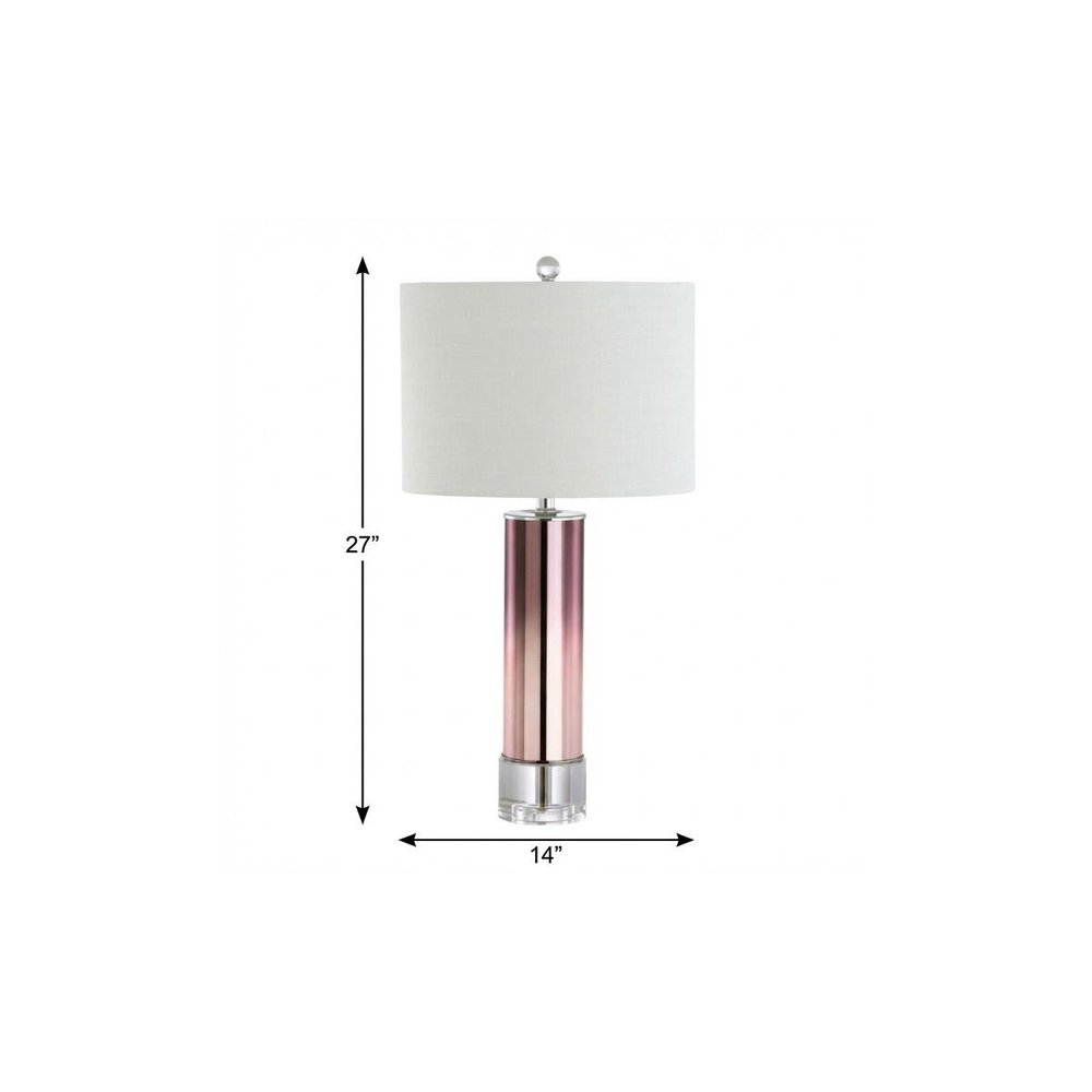 27" Clear Novelty Table Lamp With Drum Shade