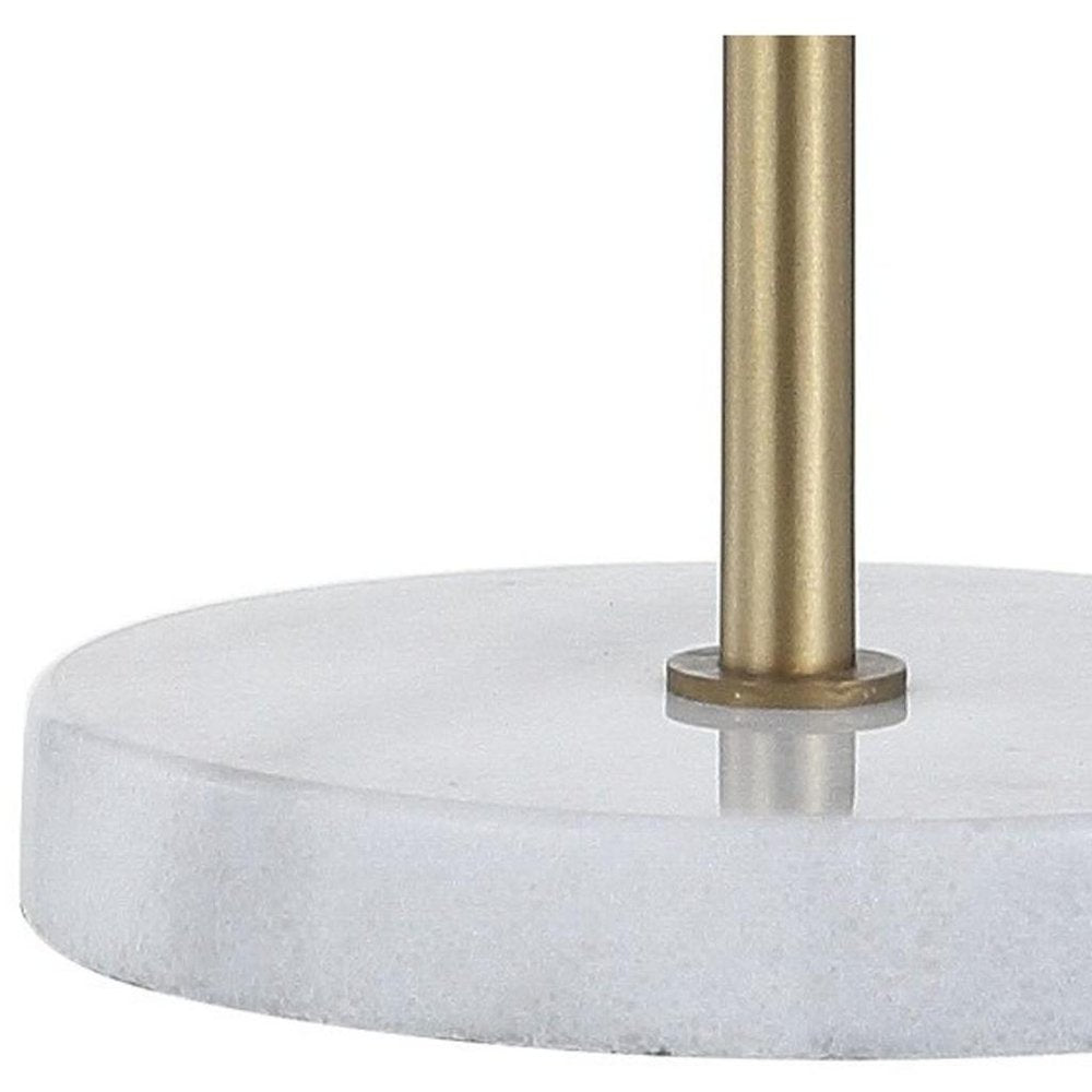 21" White Round Table Lamp