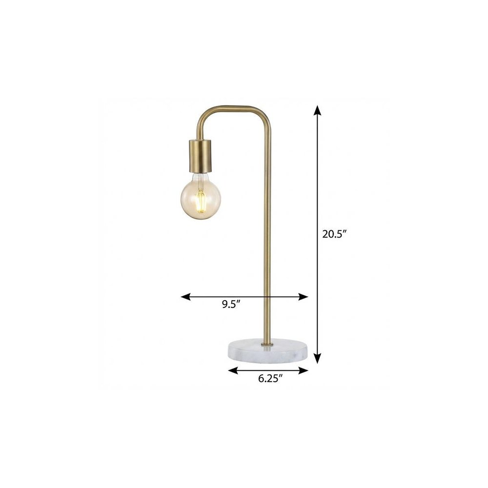 21" White Round Table Lamp