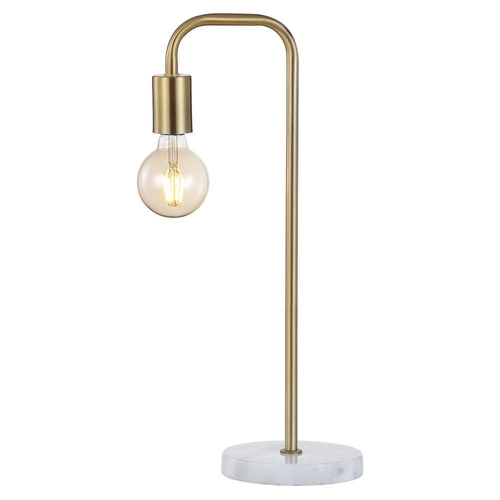 21" White Round Table Lamp