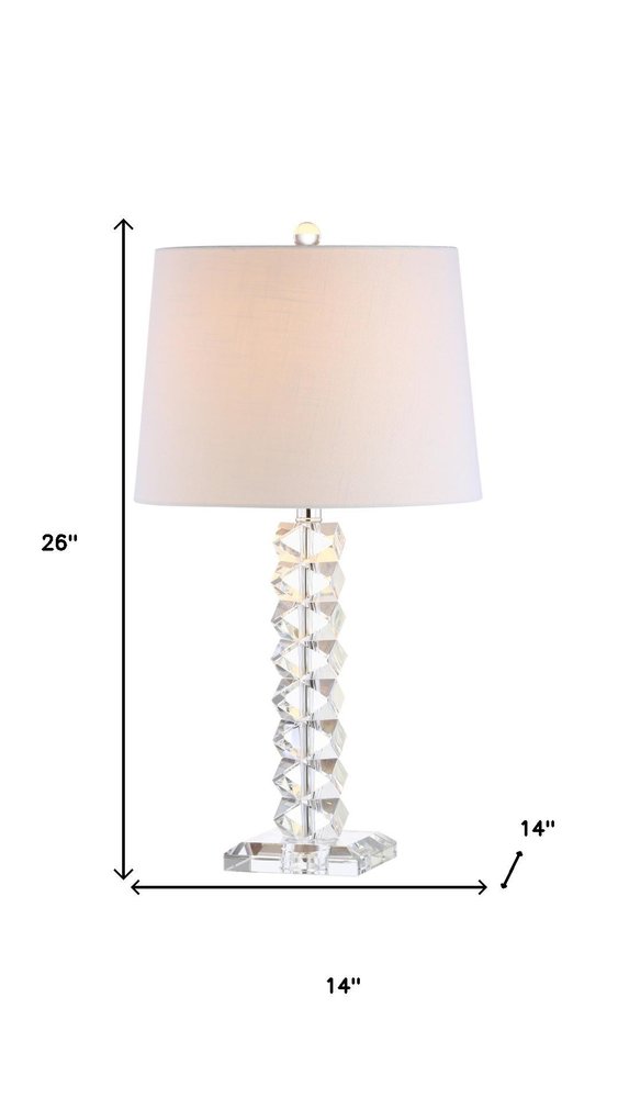 26" Clear Novelty Table Lamp With Drum Shade