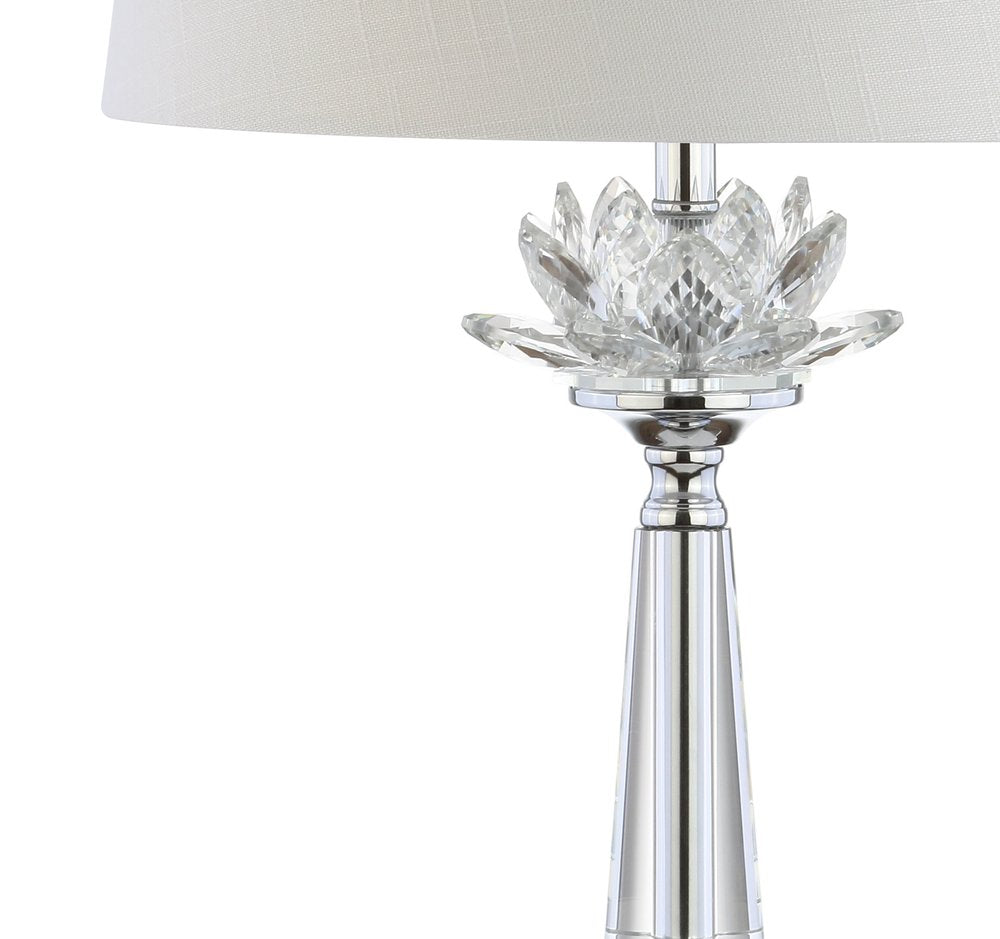 25" Clear Novelty Table Lamp With Drum Shade